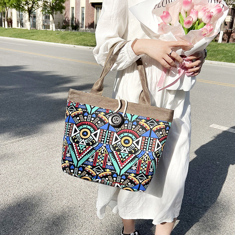 Wholesale Ethnic Printing Tote Bag Canvas Bag